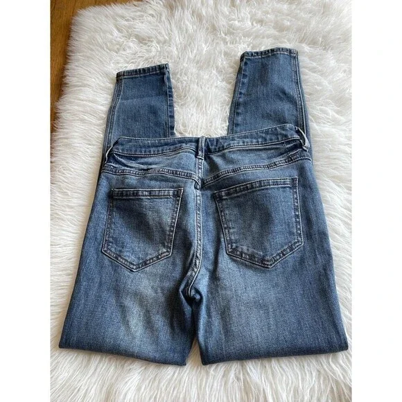 We the Free People Size 26 High Rise Skinny Jeans Button Fly - Picture 4 of 11